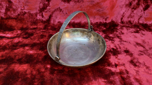 Soviet silver-plated candy bowl sugar bowl with handle