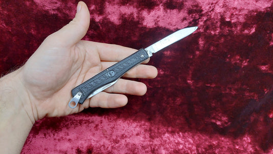 Ukrainian vintage folding knife, USSR folding knife, bottle opener, can opener, produced by the Soviet plant October, tourist knife.