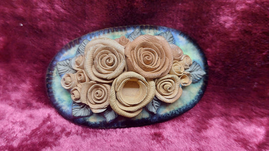 Vintage USSR porcelain brooch