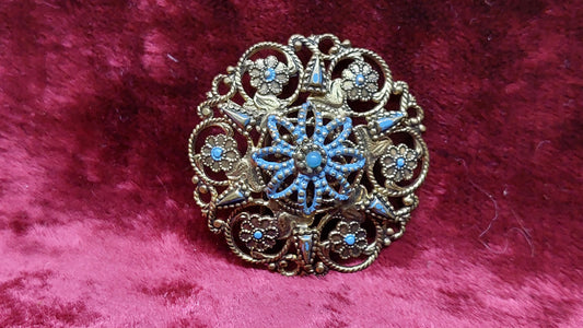 Vintage gilded brooch USSR 1960