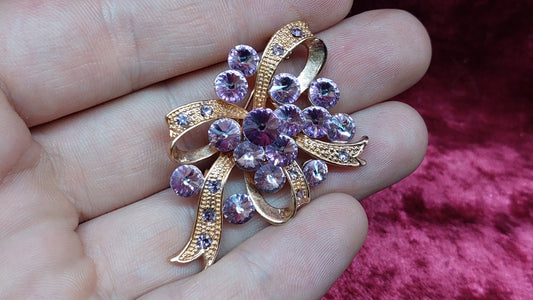 Vintage gilded brooch USSR 1980