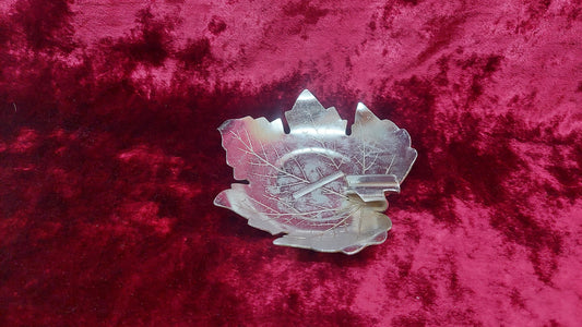 Vintage Soviet ashtray maple leaf Kyiv.