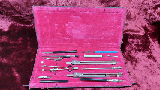 Vintage Compass Set School Supplies Drawing Tool Set Descriptive Geometry Compass Drafting Tools Architect Architect Gift
