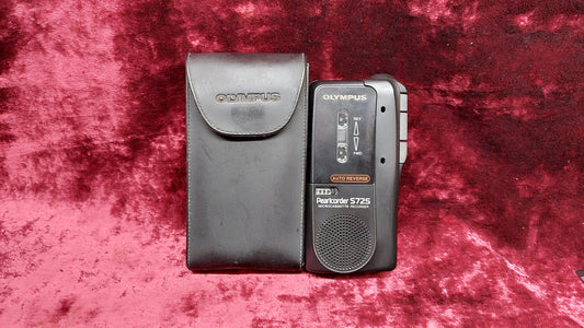 Olympus Pearlcorder S725 Vintage Voice Recorder, Olympus Micro Cassette Recorder, Working Micro Cassette Recorder