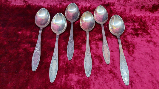 table spoons, old spoons, large spoons, a set of spoons, Soviet spoons, Russian antiques