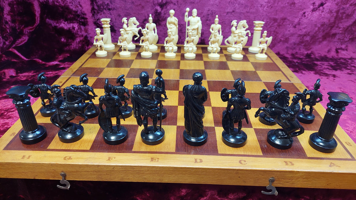 Soviet chess set "Romans" 80s vintage in very good condition