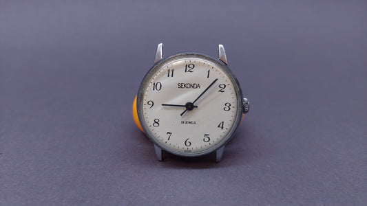 Soviet watch "Sekunda", Men's watch, Russian watch, Vintage watch, Black watch. To the collection