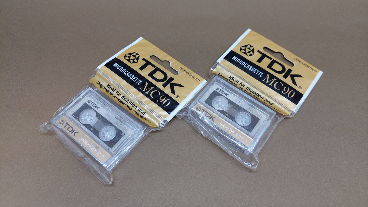Vintage mini cassettes TDK 90 2pcs NEW. Dictaphone Mini Cassette