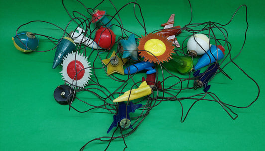 Soviet Vintage Christmas Garland Cosmos, USSR Christmas Tree Decoration, Soviet Union Space Program, Russian Collection Space