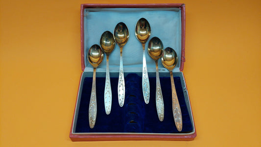 Cupronickel tea spoons. Silver plated tea spoons. teaspoons ussr. Talin jewelry factory.
