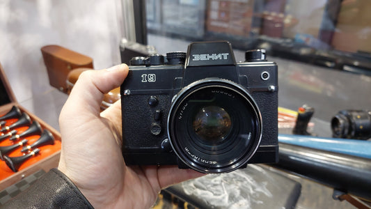 Film camera Zenit 19 35 mm, m42 mount, semi-automatic