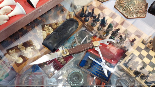 Soviet vintage folding knife, USSR folding knife, Tourist knife, Rare Russian collection knife
