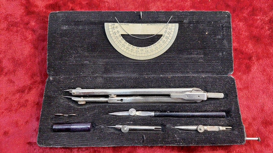Vintage Compass School Supplies Set Drawing Tool Set Descriptive Geometry Compass Drafting Tools Architect Gift