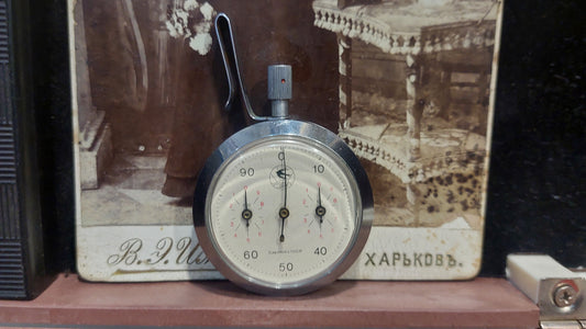 RARE Vintage USSR Soviet Zarya Step Mechanical Pocket Counter Pedometer 1970