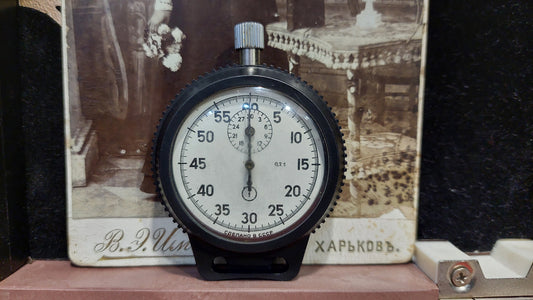 Soviet stopwatch Agat-USSR sports chronometer - 60sec / 30min - Mechanical vintage stopwatch - Ukraine