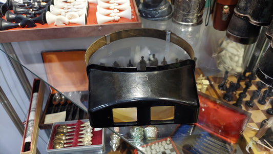 Optical glass binocular magnifier USSR.